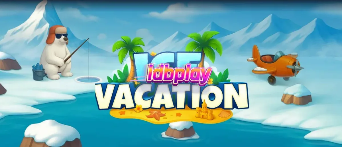 Tampilan visual slot Ice Vacation dengan karakter penguin dan beruang kutub